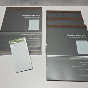 Lot Of 8 Pads LEVENGER Freeleaf Note Pads Annotation Ruled 11"x8.5" Multicolored